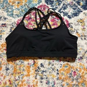 COPY - Black Athleta strappy sports bra